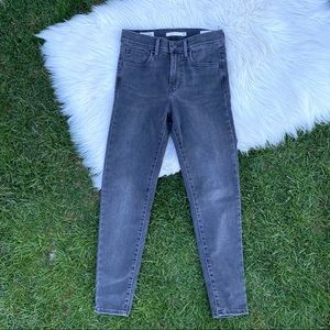 Levi’s 720 super skinny gray black wash jeans 27
